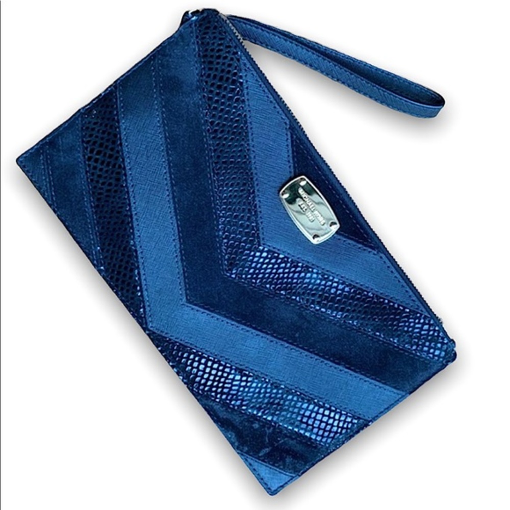 Snake Skin/Suede & Leather MK Wristlet